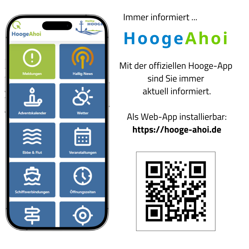 Werbung für die Hooge App